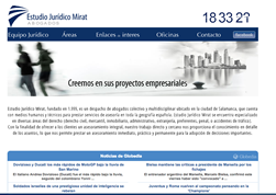 Pagina web de Estudio Jurídico Mirat en Salamanca